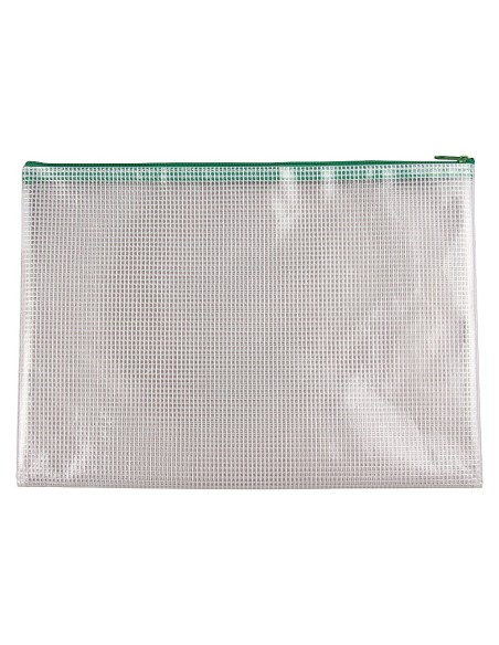 BOLSA MULTIUSOS Q-CON.PVC A4 APERTURA SUPERIOR CREMALLERA VER.