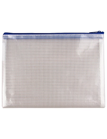 BOLSA MULTIUSOS Q-CON.MALLA DIN A5 APERTURA SUPERIOR CREMALLERA AZ.