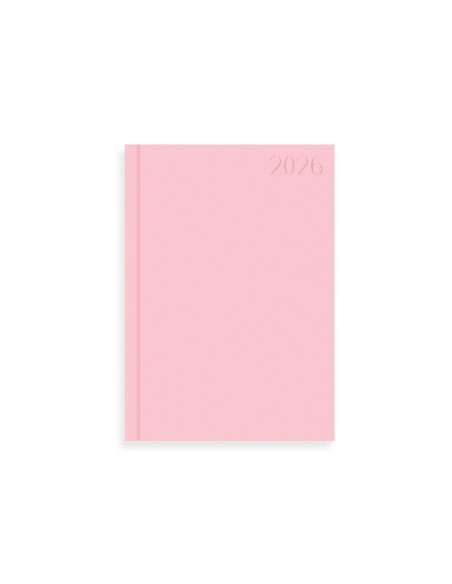 AGENDA ENCUADERNADA  CORFU A5 2026 DIA PAGINA ROSA PAPEL 60GR.FSC