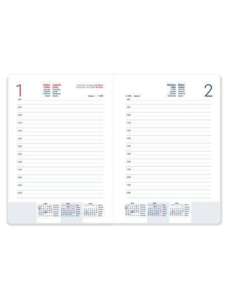 AGENDA ENCUADERNADA  CORFU A5 2026 DIA PAGINA ROSA PAPEL 60GR.FSC