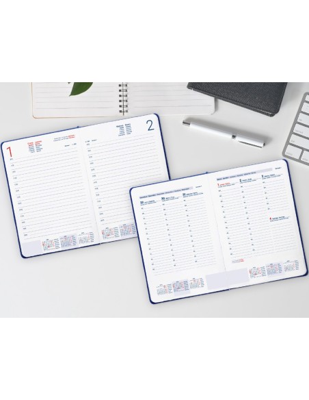 AGENDA ENCUADERNADA  CORFU A5 2026 D/P AZ. CLARO PAPEL 60GR.FSC