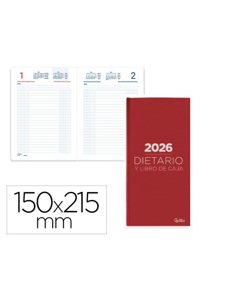 DIETARIO  2026 A5 150X215MM DIA PAGINA RJ. PAPEL 70GR.FSC
