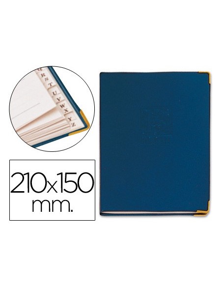 LISTIN TELEFONICO TAPA FLEXIBLE TAMAÑO 21X15 CM C/CANTONERA DORADA