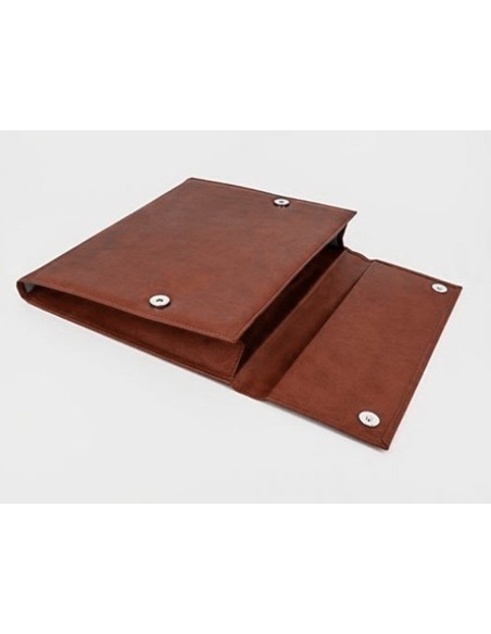 CARPETA PIEL SINTENTICA DOBLE CIERRE IMAN CUERO 260X235X35MM