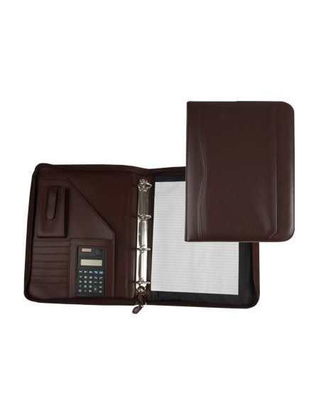 CARPETA PORTAFL.S 45-848 MARRON 260X355 MM CREMALLERA 4 A 40 MM CALC.