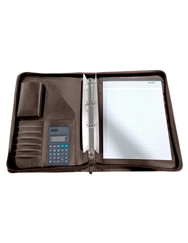 CARPETA PORTAFL.S 45-848 MARRON 260X355 MM CREMALLERA 4 A 40 MM CALC.