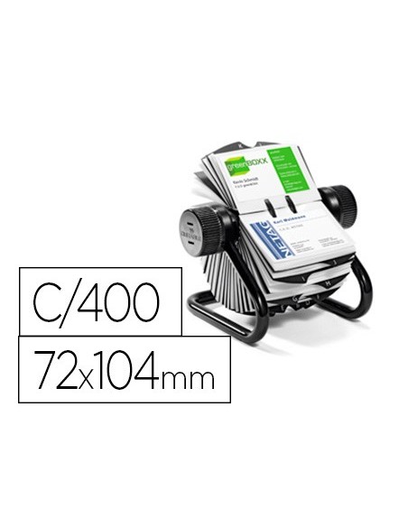 TARJETERO VISIFIX ROTATORIO 200 FUNDAS 400 TARJETAS 72X104MM SEP.AZ