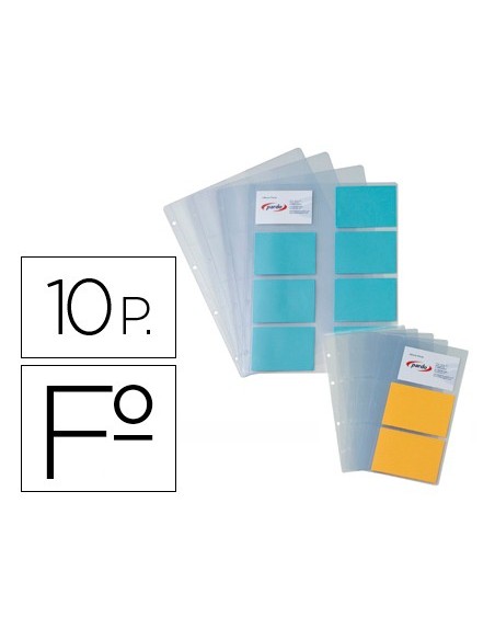 REC.10 FUNDAS PARDO TARJETERO 175