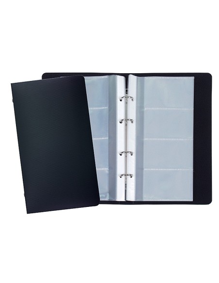 TARJETERO 4 ANILLAS15 FUNDAS 4 DEPARTAMENTOS 265X145 MM