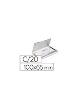 TARJETERO DURABLE ALUM.CAP.20 TARJETAS 55X90MM.PLATA 100X65MM.2415-23 2