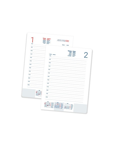 RECAMBIO AGENDAAN. 148X205MM A5 2026 DIA PAGINA PAPEL 70GR.FSC