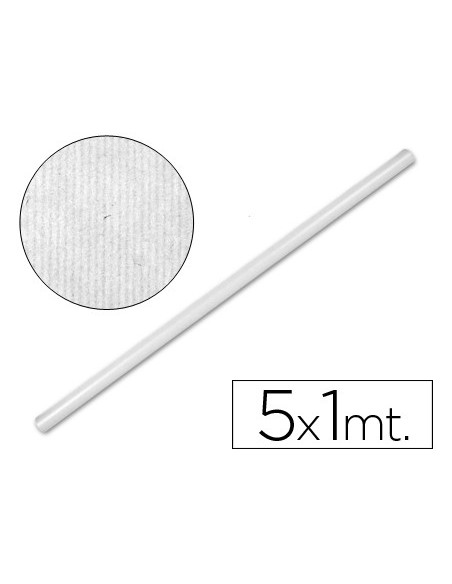 PAPEL KRAFT BLANCO ROLLO 5X1 MT
