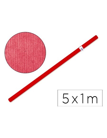 PAPEL KRAFT ROJO ROLLO 5X1 MT