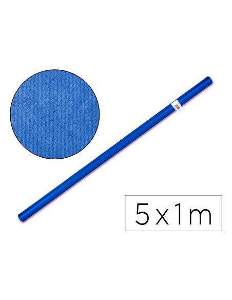 PAPEL KRAFT AZUL ROLLO 5X1 MT