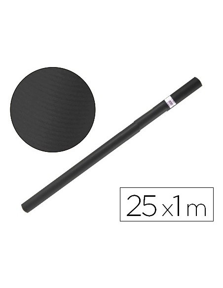 PAPEL KRAFT LIDERPAPEL NEGRO ROLLO 25X1 MT