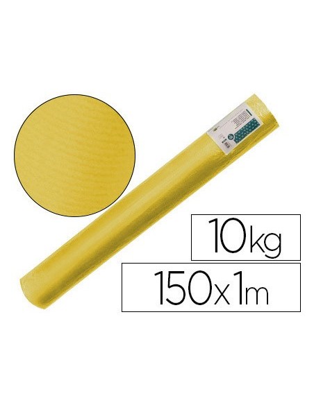 PAPEL KRAFT VERJURADO LIDERPAPEL AMARILLO 150 MT 65 GR BOBINA 10 KG