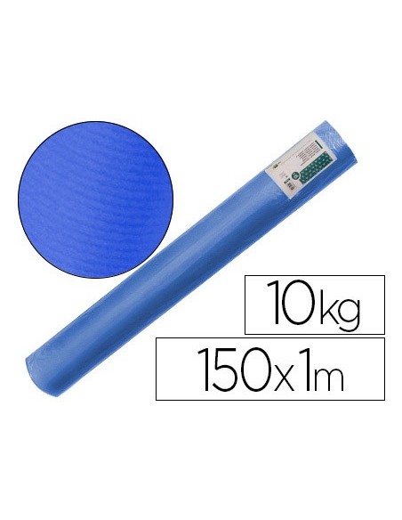 PAPEL KRAFT VERJURADO LIDERPAPEL AZUL 150MT 65KG BOBINA 10KG