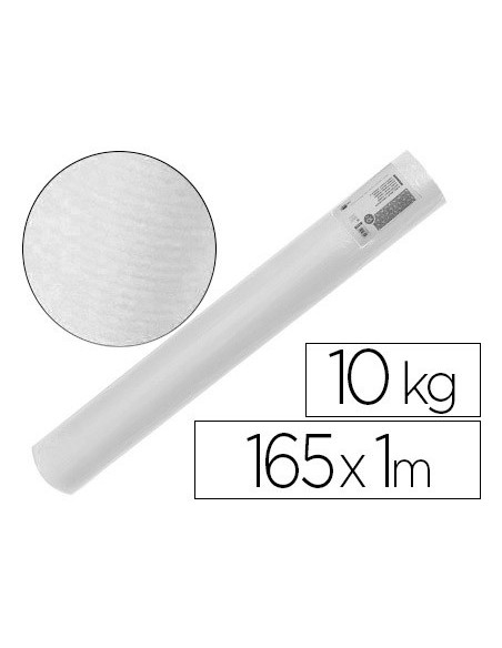 PAPEL KRAFT VERJURADO LIDERPAPEL BLANCO 165MT 60GR BOBINA 10KG