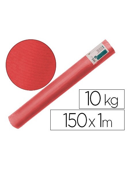 PAPEL KRAFT VERJURADO LIDERPAPEL ROJO 150MT 65GR BOBINA 10KG