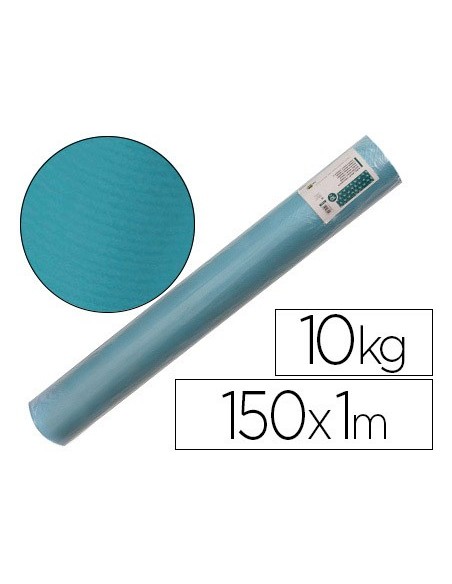 PAPEL KRAFT VERJURADO LIDERPAPEL TURQUESA 150MT 65GR BOBINA 10KG