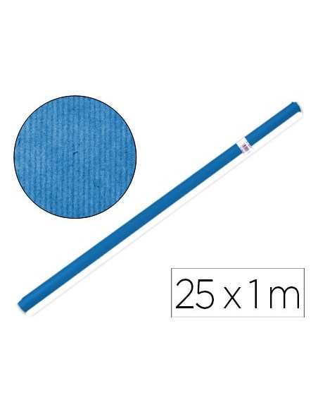 PAPEL KRAFT AZUL ROLLO 25X1 MT