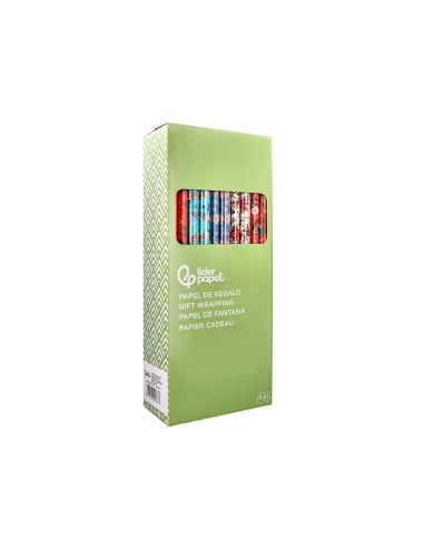 PAPEL REGALO NAVIDAD ROLLO ANCHO 70 CM 2MT.60GR.DISEÑOS SURT.C-2024