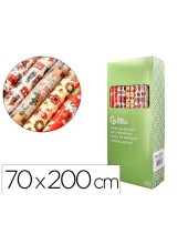 PAPEL REGALO NAVIDAD ROLLO ANCHO 70CM 2MT. 60GR.DISEÑOS SURT.B-2024