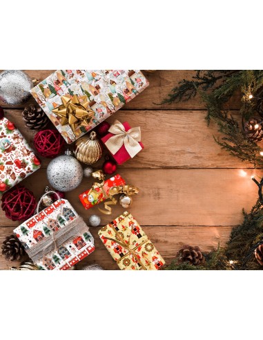 PAPEL REGALO NAVIDAD ROLLO ANCHO 70CM 2MT. 60GR.DISEÑOS SURT.B-2024