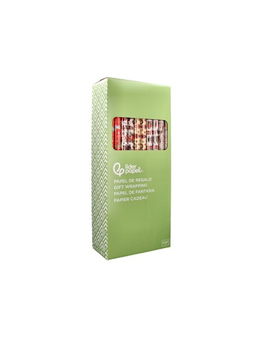 PAPEL REGALO NAVIDAD ROLLO ANCHO 70CM 2MT. 60GR.DISEÑOS SURT.B-2024