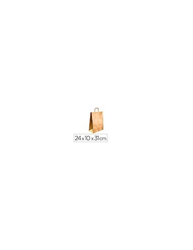 BOLSA KRAFT Q-CONNECT ORO ASA RETORCIDA  240X100X310  MM