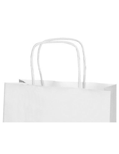 BOLSA PAPEL Q-CON.CELULOSA BL.L ASA RETORCIDA 320X400X14MM