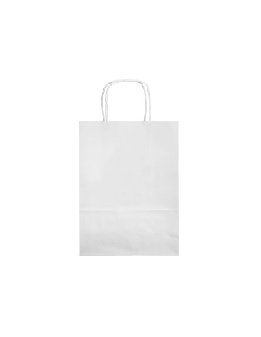 BOLSA PAPEL Q-CON.CELULOSA BL.XS ASA RETORCIDA 180X240X80MM