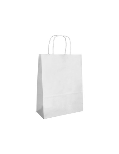 BOLSA PAPEL Q-CON.CELULOSA BL.XS ASA RETORCIDA 180X240X80MM