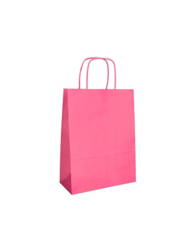 BOLSA PAPEL Q-CON.CELULOSA ROSA XS ASA RETORCIDA 180X240X80MM