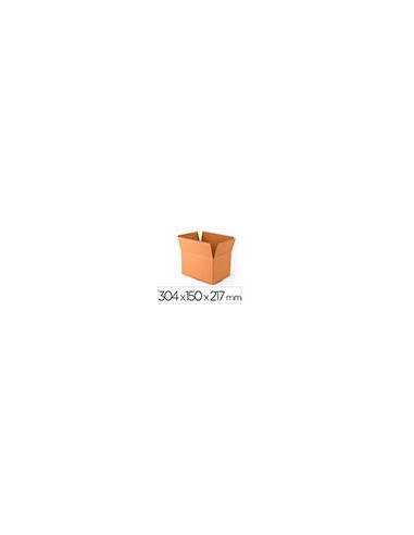 CAJA EMBALAR MARRON DOBLE CANAL 304X150X217MM