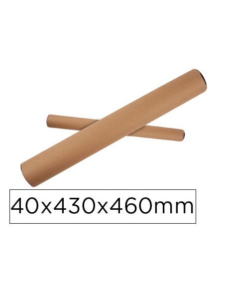 TUBO DE CARTON PORTADOCUMENTO TAPA PLASTICO 40X430X460 MM