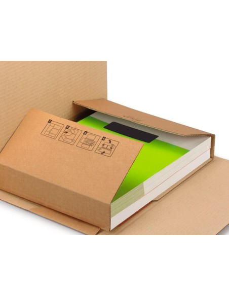 CAJA EMBALAR Q-CON LIBRO MEDIDAS 300X240X60 MM ESPESOR CARTON 3 MM