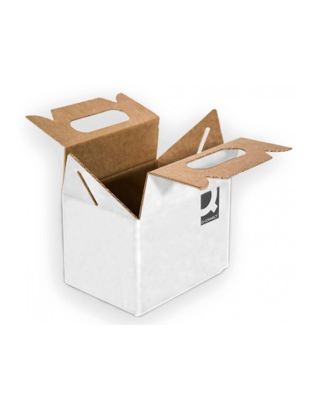 CAJA MALETIN CON ASA Q-CONNECT CARTON PARA ENVI Y TRANSP 350X118x255