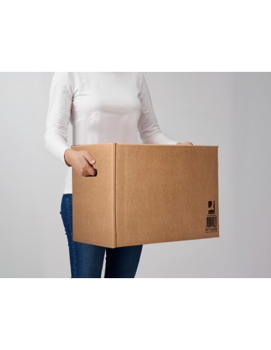 CAJA EMBALAR MARRON DOBLE CANAL CON ASAS  700X440X300MM