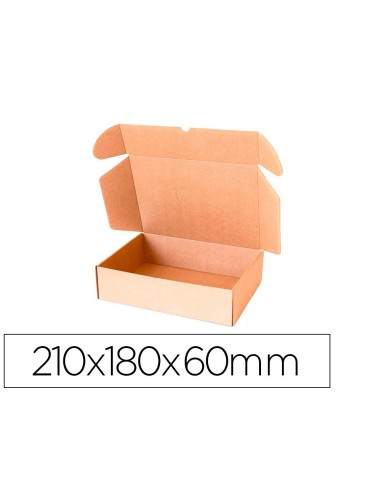 CAJA AUTOMONTABLE Q-CON RECICLADO CANAL SIMPLE 3MM KRAFT 210X180X60MM