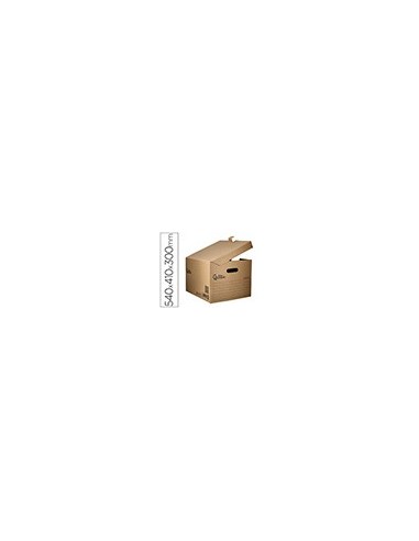 CAJON CONTENEDOR LIDERPAPEL CARTON C/TAPA 540X410X300MM