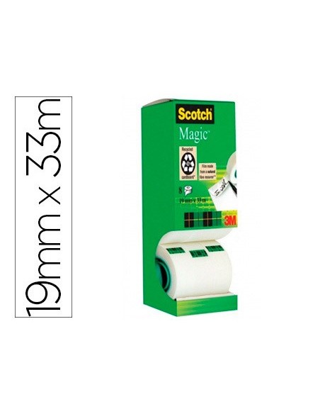 CINTA ADHESIVA SCOTCH MAGIC 33X19 MM PACK 8 UNIDADES