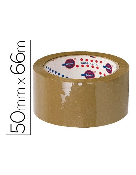CINTA EMBALAR ADH. EUROCEL PP HAVANA 66 MT X 50 MM
