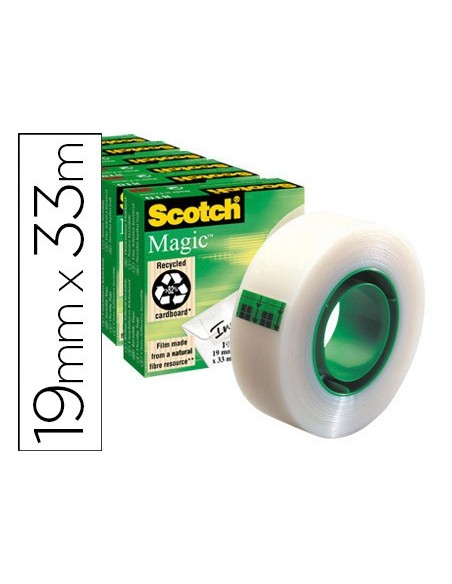 CINTA ADH. SCOTCH MAGIC 33X19 MM PACK 6 ROLLOS