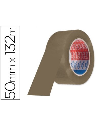 CINTA EMBALAR ADH. TESA MARRON 132 MT X 50 MM