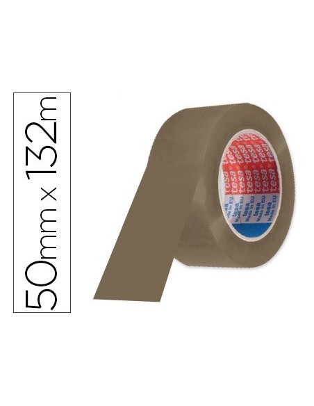 CINTA EMBALAR ADH. TESA MARRON 132 MT X 50 MM