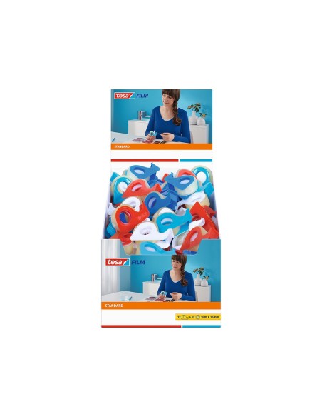 CINTA ADH. TESA STANDARD 10 MT X 15 MM C/DISP.