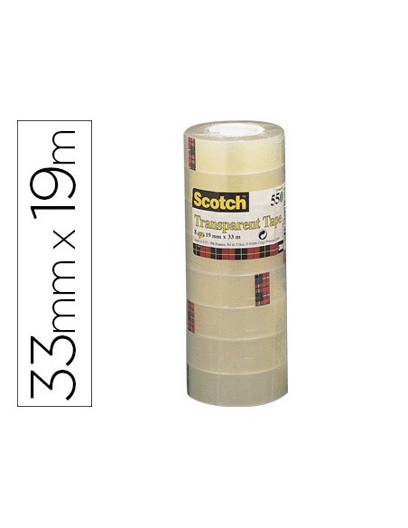 CINTA ADH. SCOTCH ACORDEONPACK 8 550 19X33 MM