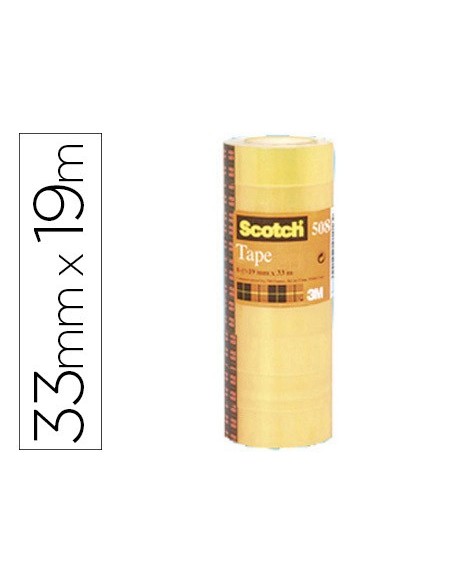 CINTA ADHESIVA SCOTCH ACORDEON PACK 8 508 19X33 MM