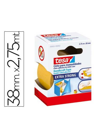 CINTA DOBLE CARA TESA FILM MANUALIDADES 2,75MT X38MM